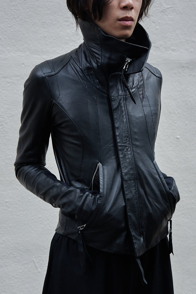 Ekam Classic Moto Jacket in Soft Lamb Leather