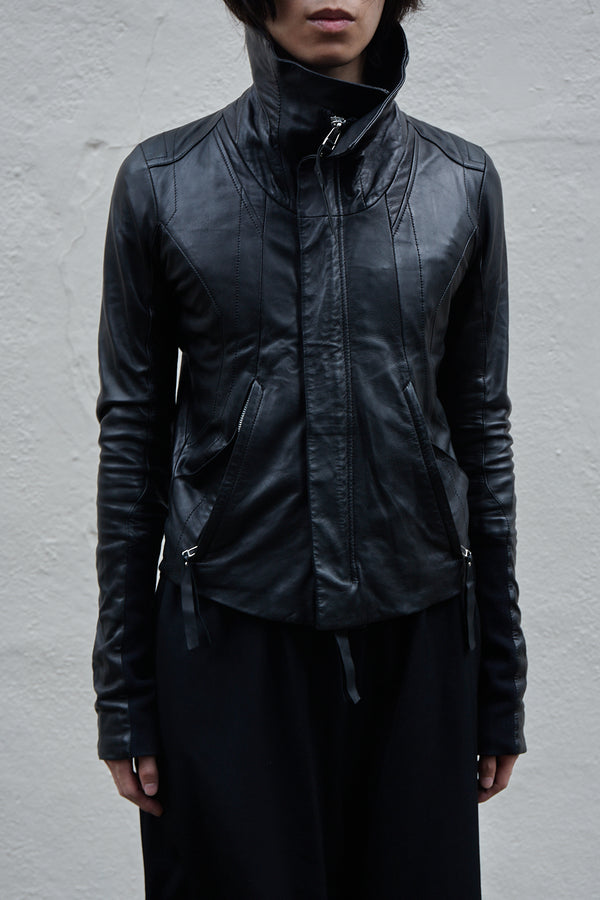 Ekam Classic Moto Jacket in Soft Lamb Leather
