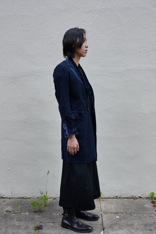 Takahiromiyashita the soloist Distressed Wool Velvet Overcoat